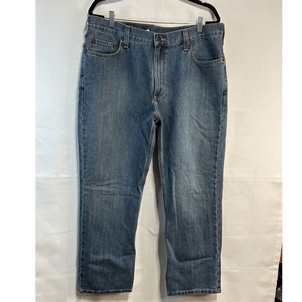 Carhartt Relaxed Fit Jeans Mens 38x30 Blue Denim Workwear Rugged Gorpcore